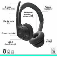 Logitech 981-001450 Zone 305 for Business, Wireless Bluetooth Headset