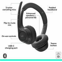 Logitech 981-001457 Zone 305 for Business, Wireless Bluetooth Headset