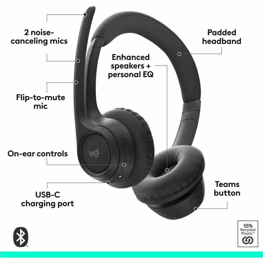 Logitech 981-001457 Zone 305 for Business, Wireless Bluetooth Headset