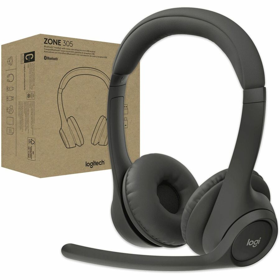 Logitech 981-001457 Zone 305 for Business, Wireless Bluetooth Headset with Mic