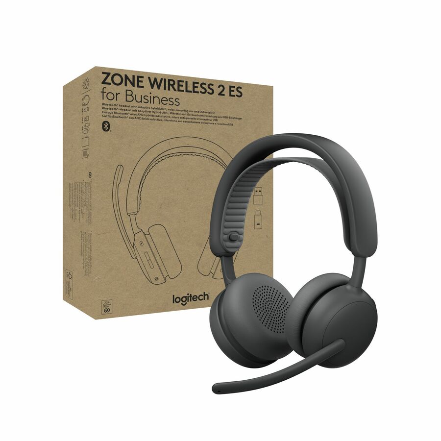 Logitech 981-001492 Zone Wireless 2 ES for Business - Noise Canceling - Headset
