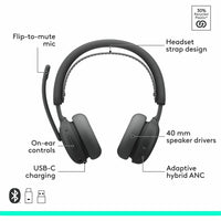 Logitech 981-001492 Zone Wireless 2 ES for Business - Noise Canceling - Headset