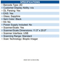 Datalogic 98202030121-003054 Magellan 9800i In-counter Barcode Scanner Scale