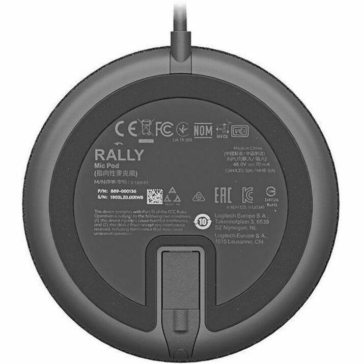 Logitech 989000430 Rally Mic Pod for Rally, Rally Bar, and Rally Bar Mini