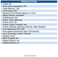 TSC 99-158A019-1701 DA210 Desktop Direct Thermal Label Printer Black - 203dpi