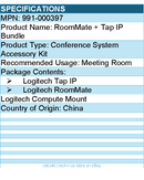 Logitech 991-000397 RoomMate & Tap IP - Appliance Bundle (no AV) for Video Rooms