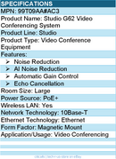 HP Poly 99T09AA#AC3 Studio G62 Video Conferencing System - PoE+