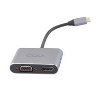 CODi A01063M 4-In-1 USB-C Display Adapter - (HDMI, VGA, USB-C PD, USB-A 3.0)
