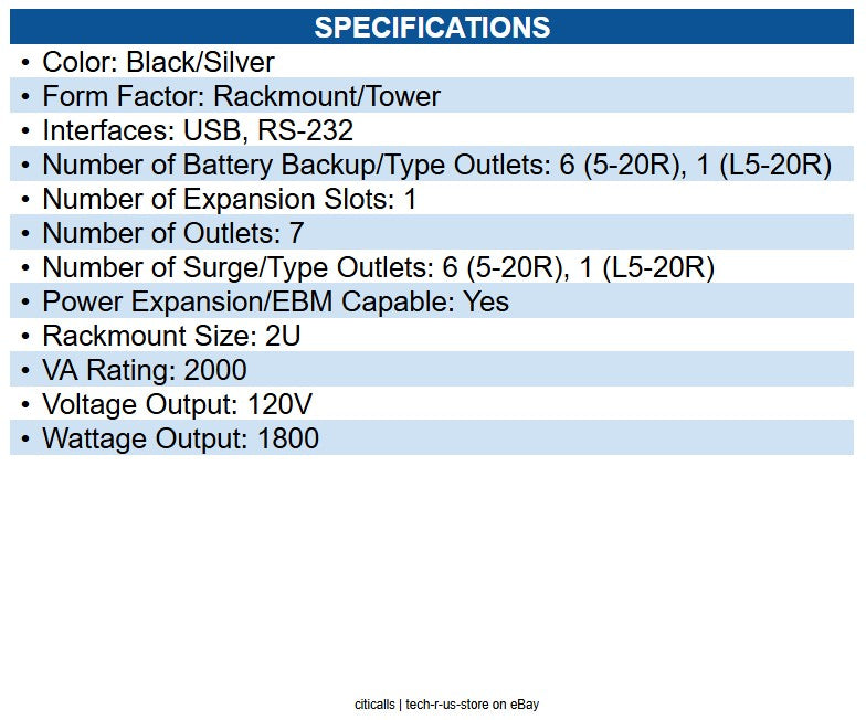 Eaton 9PX2000RTN-L 9PX 6-Output Lithium Ion UPS, 2000VA, 1800W, 2U RS
