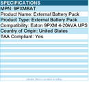 Eaton 9PXMBAT Battery Module Hot-swap Modular for Online Double-Conversion UPS
