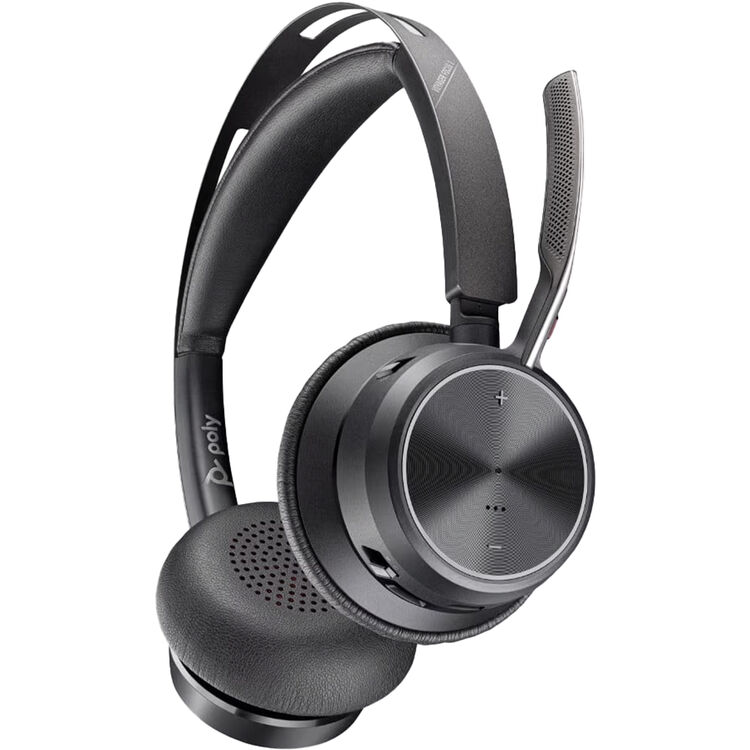 HP Poly 9T9J3AA#AC3 Voyager Focus 2 USB-C-C Headset +USB-C/A Adapter - 4.92 ft