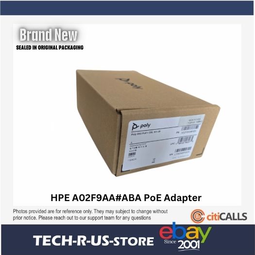 HP Poly A02F9AA#ABA PoE+ Adapter and Cable Kit for use with Studio G62