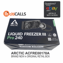 Arctic ACFRE00178A Liquid Freezer III Pro CPU Cooler 240mm 38mm Radiator Black