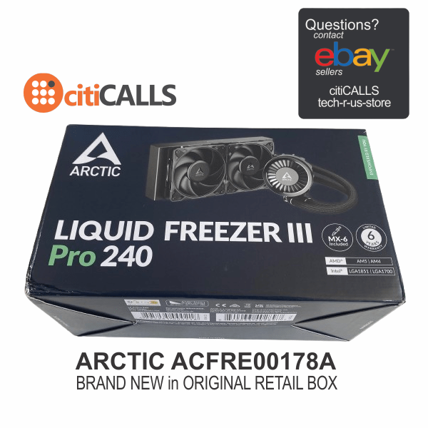 Arctic ACFRE00178A Liquid Freezer III Pro CPU Cooler 240mm 38mm Radiator Black