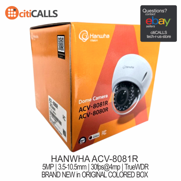 Hanwha ACV-8081R 5MP Analog HD Vandal Dome Camera