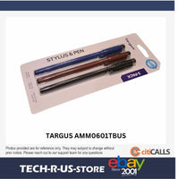 Targus AMM0601TBUS Antimicrobial Stylus & Pen (3 Pack) -  Black, Red, Blue