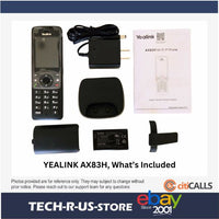 Yealink AX83H Cordless WiFi VoIP Handset 4 SIP Phone BT w Clip Cradle Battery