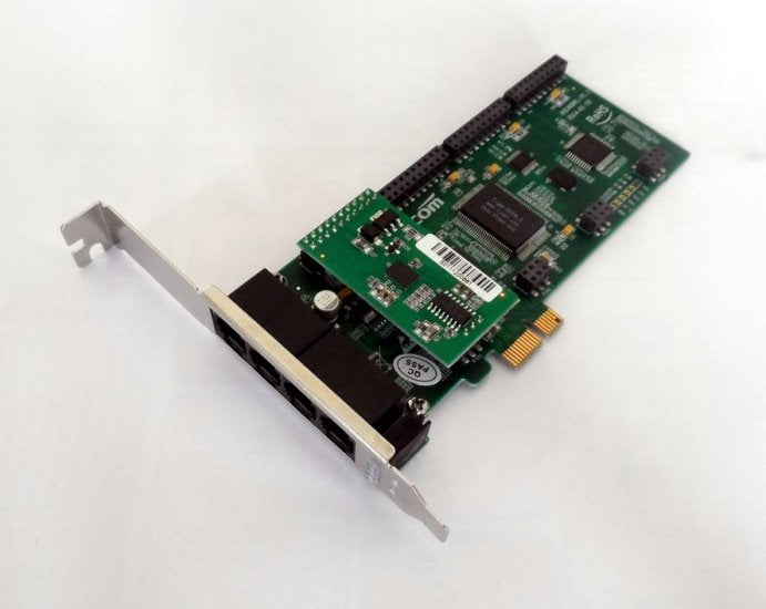 Atcom AXE400P-10 4 Port Analog PCI-E Asterisk Card with 1 FXS 0 FXO