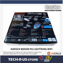 ASRock B650M PG LIGHTNING WIFI Motherboard - B650 AMD AM5 Max192GB DDR5 PCIe