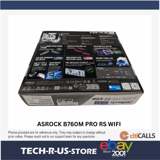 ASRock B760M PRO RS WIFI Motherboard - B760 LGA1700 Max256GB DDR5 Micro ATX