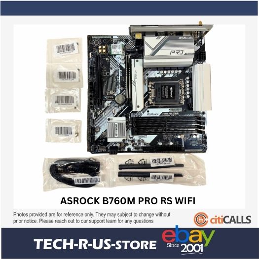 ASRock B760M PRO RS WIFI Motherboard - B760 LGA1700 Max256GB DDR5 Micro ATX