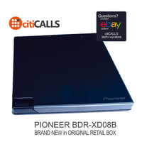Pioneer BDR-XD08B Slim BDRW DVDRW Blu-Ray Disc Writer Clamshell USB 3.2 Black