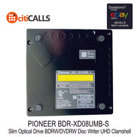 Pioneer BDR-XD08UMB-S Slim BDRW DVDRW Blu-Ray Disc Writer UHD Clamshell Black