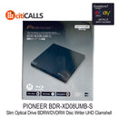 Pioneer BDR-XD08UMB-S Slim BDRW DVDRW Blu-Ray Disc Writer UHD Clamshell Black