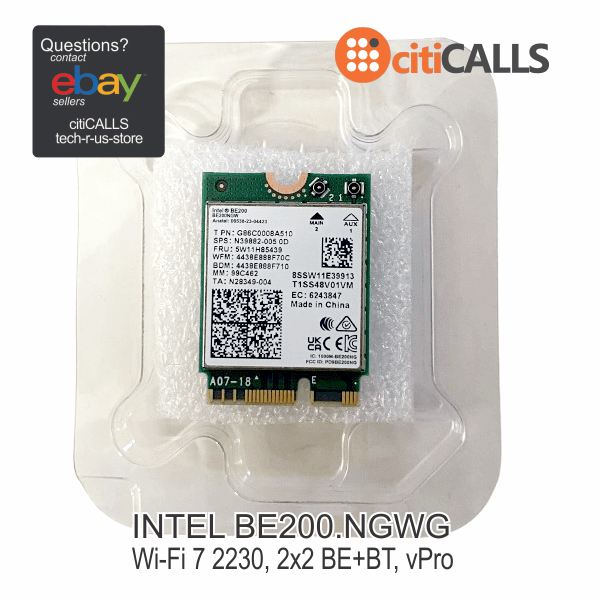 Intel BE200.NGWG WiFi 7 BE200 2230 2x2 BE + BT vPRO Windows 10/11