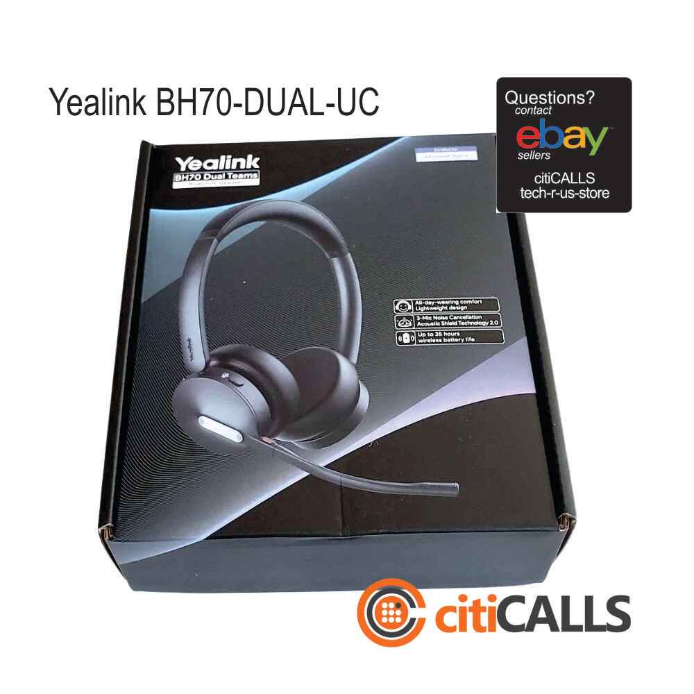 Yealink BH70-DUAL-TEAMS-USB-C 1208667 Stereo All Day Wireless Bluetooth Headset