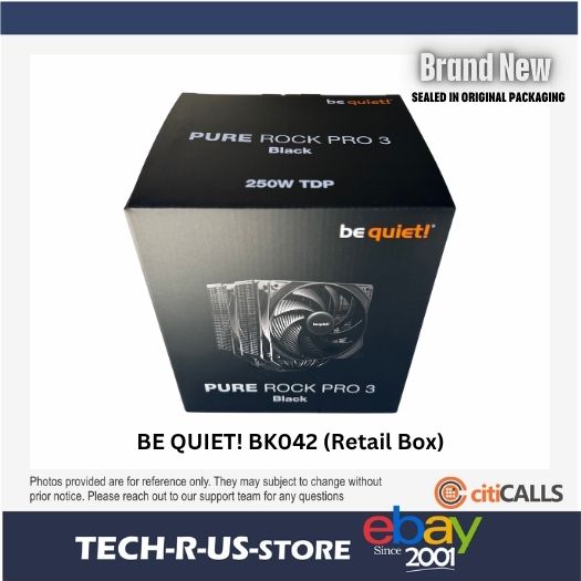 be quiet! BK042 Pure Rock Pro 3 Black CPU Air Cooler - 2000 RPM - 4 pin - 12 V