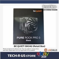 be quiet! BK042 Pure Rock Pro 3 Black CPU Air Cooler - 2000 RPM - 4 pin - 12 V