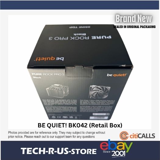 be quiet! BK042 Pure Rock Pro 3 Black CPU Air Cooler - 2000 RPM - 4 pin - 12 V