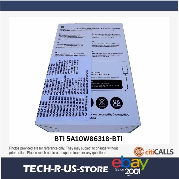 BTI 5A10W86318-BTI 65W TYPE-C AC ADAPTER - Compatible OEM: 5A10W8631
