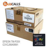 Epson C31CJ99A9991 TM-P20II 2" Ultra Compact Portable Receipt Printer; Bluetooth