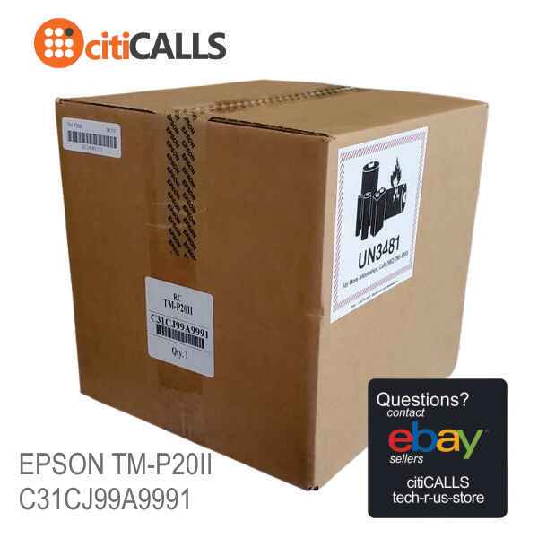 Epson C31CJ99A9991 TM-P20II 2" Ultra Compact Portable Receipt Printer; Bluetooth