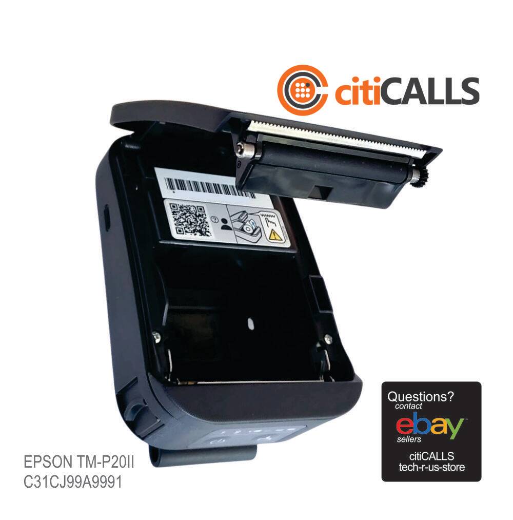 Epson C31CJ99A9991 TM-P20II 2" Ultra Compact Portable Receipt Printer; Bluetooth