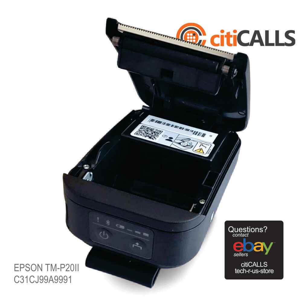Epson C31CJ99A9991 TM-P20II 2" Ultra Compact Portable Receipt Printer; Bluetooth