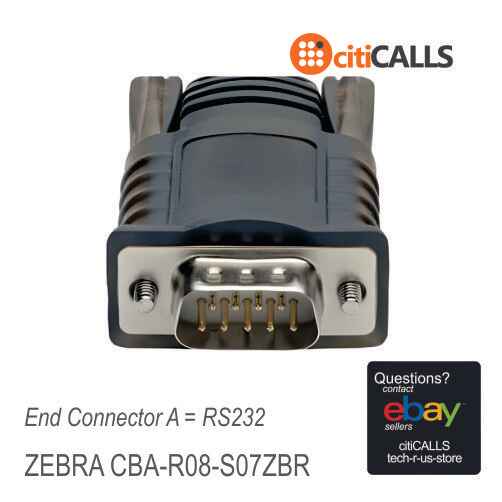 Zebra CBA-R08-S07ZBR 7 FT DB-9 RJ-45 RS232 Nixdorf 5V Data Transfer Cable Cord