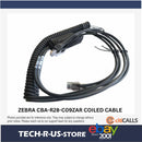 Zebra CBA-R28-C09ZAR 9FT Verifone RS232 Coiled Cable RJ45 mini-DIN Male Serial