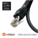 Zebra CBA-R46-C09ZBR Serial Data Transfer Cable 9 ft First End 9-pin DB-9 RS-232