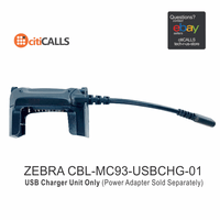 Zebra CBL-MC93-USBCHG-01 Snap-on USB Charging Cable requires Power Adapter