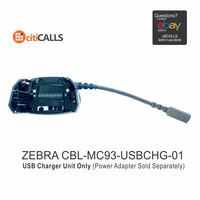 Zebra CBL-MC93-USBCHG-01 Snap-on USB Charging Cable requires Power Adapter