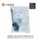 Zebra CBL-MC93-USBCHG-01 Snap-on USB Charging Cable requires Power Adapter