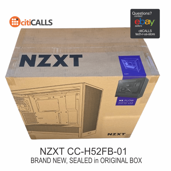 NZXT CC-H52FB-01 H5 Flow Compact Mid-Tower ATX GPU Cooling Airflow Case Black