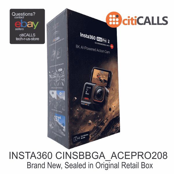Insta360 CINSBBGA_ACEPRO208 Ace Pro 2 Actional Camera Battery Bundle 2x 1800mAh