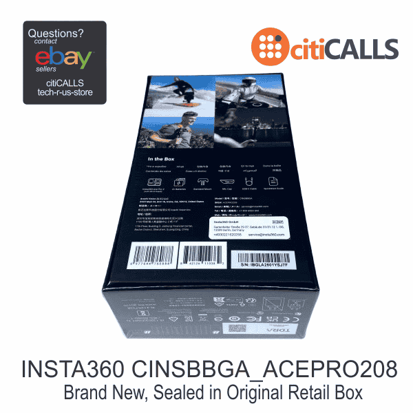 Insta360 CINSBBGA_ACEPRO208 Ace Pro 2 Actional Camera Battery Bundle 2x 1800mAh