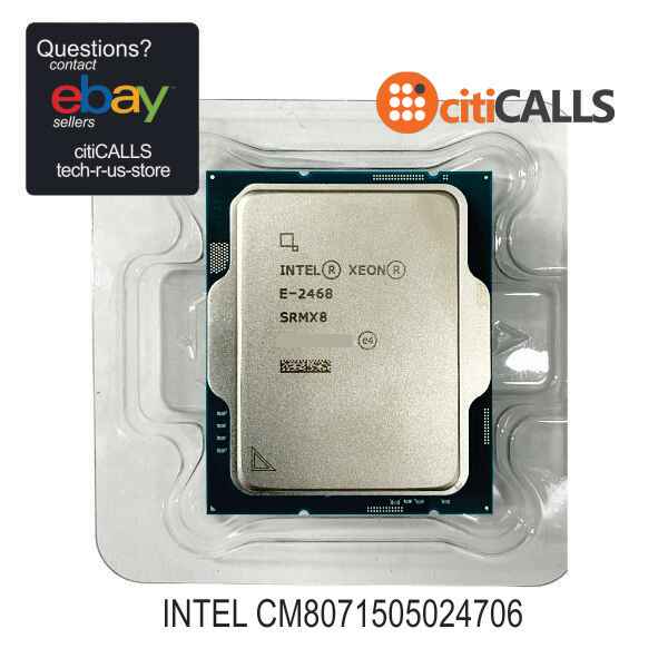 Intel CM8071505024706 CPU Xeon E-2468 2.6GHz 24MB Cache - Processor