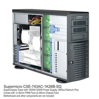 Supermicro CSE-743AC-1K26B-SQ Case 4U 8x3.5"/2.5"HotSwap SAS 1200W EATX/ATX