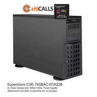 Supermicro CSE-745BAC-R1K23B Case 4U Full Tower 8x3.5"/2.5"Hot-Swappable 1230W